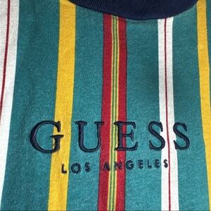 Y2K look Guess Multicolor Striped Tee